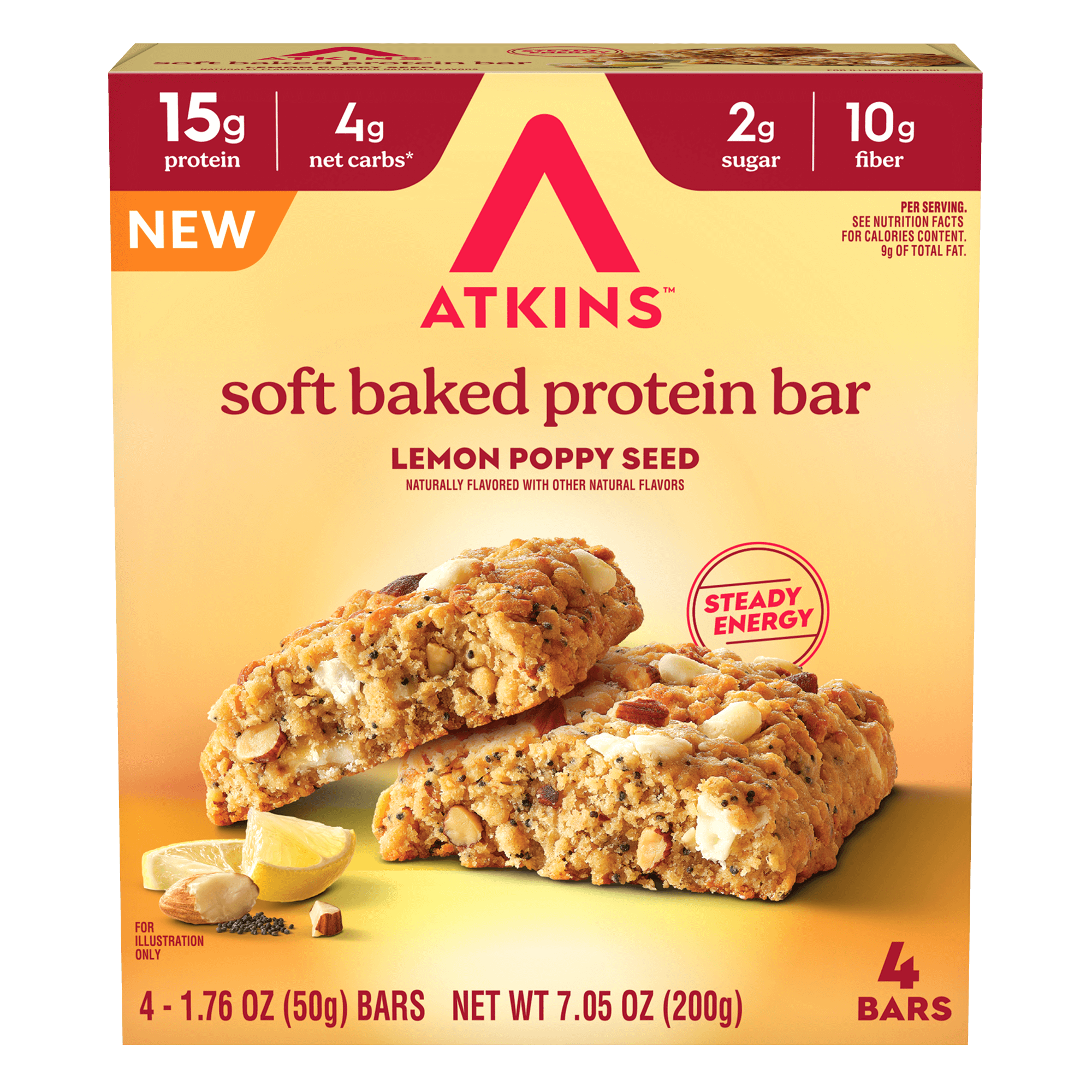 Lemon Poppy Seed Soft Baked Protein Bar
